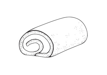 ロールケーキの線画
