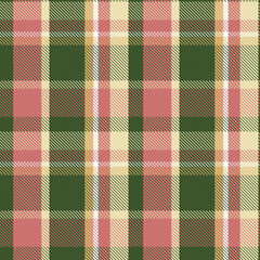 Pastel Seamless pattern of Scottish tartan plaid. Repeatable background with check fabric texture. Flat vector backdrop of striped textile print, Classic Scottish seamless check pattern for plaid