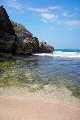 Vibe rock beach in the summer