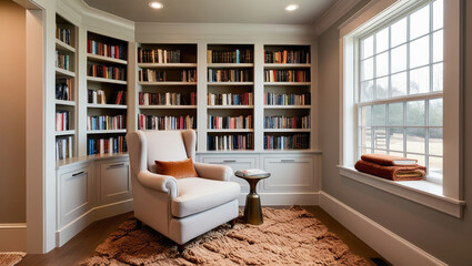 living room interior Rustic Charm in Reading Nook