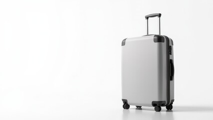 A realistic suitcase cover mockup with a blank, snug cover ready for branding. Clean, reflective surface adds a professional touch for travel-related designs.