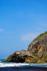 Rocky coast of the sea