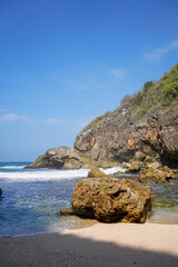 Rocky coast of the sea