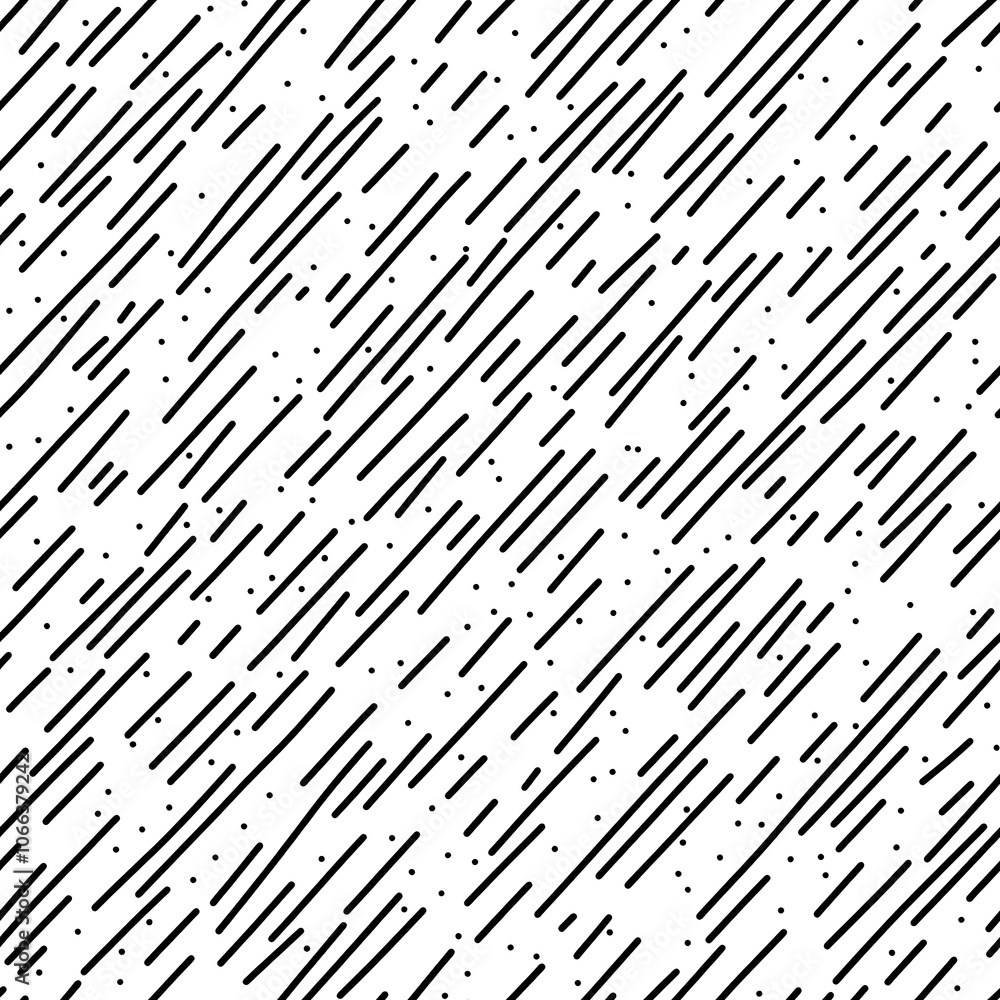 Aufkleber abstract geometric pattern with black lines and dots on a white background.