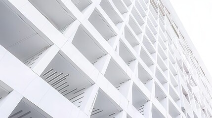 Obraz premium White Futurist Architectural Lines Texture - a sleek and modern visual. The futuristic lines create a sophisticated and dynamic scene.