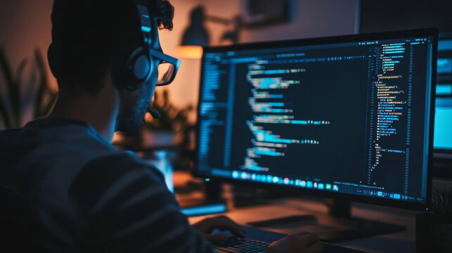 A team of programmers is creating a website for their company. They're using design and coding skills to build the site.