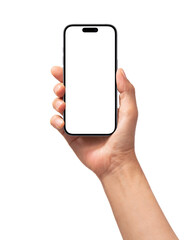 スマートフォンを持っている手の画像合成用素材