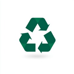 Obraz premium Green Circular Icon for Materials Recycling