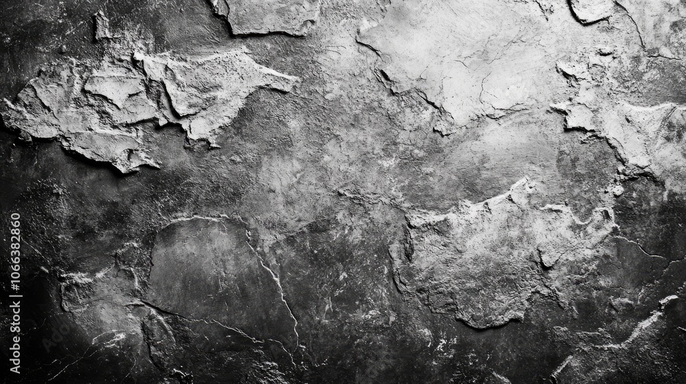 Poster white and gray stone concrete texture on a wall featuring a chalkboard and blackboard background wit