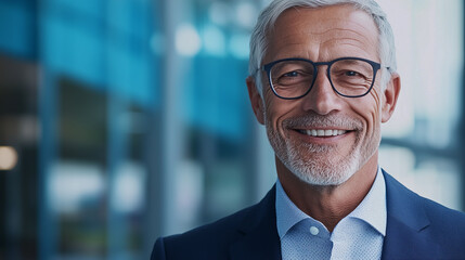 Portrait of a Successful Senior Businessman Consultant