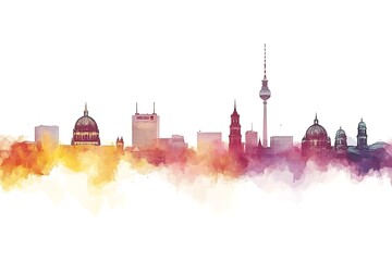 Germany skyline silhouette in colorful geometric style. Symbol for your design.