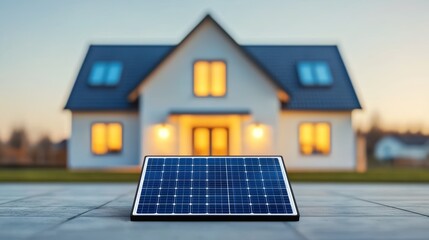 Eco-Friendly Smart Home with Solar Panel