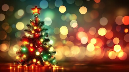 blurred christmas holidays lights bokeh