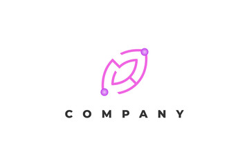 ellipse or oval molecule tech logo