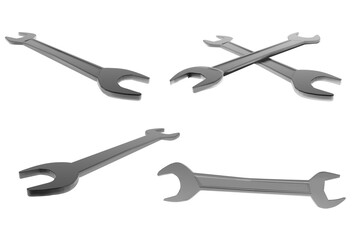 wrench  on a white background,with clipping path,3D