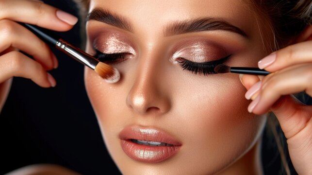Makeup Masterclass: A woman guides a makeup workshop, empowering attendees with essential tips and tricks to elevate their beauty skills and confidence.
