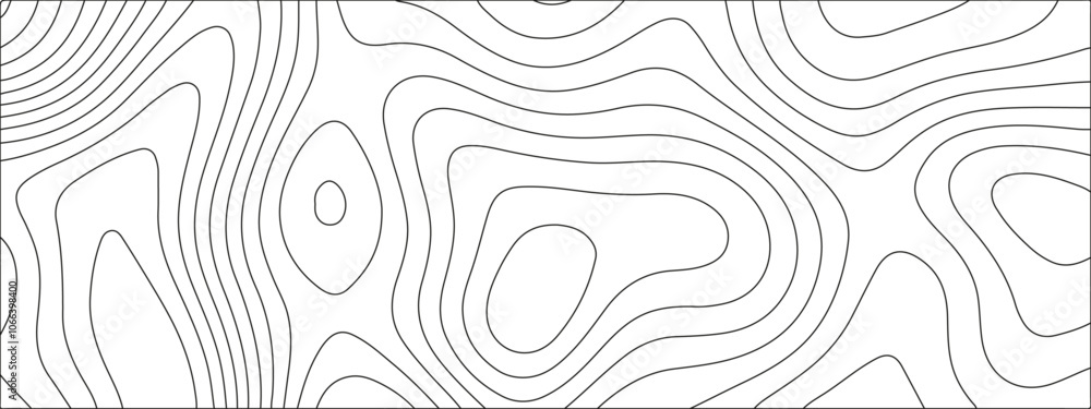 Aufkleber abstract topographic line art background. mountain topographic terrain map background with white sha