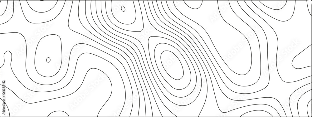 Aufkleber abstract topographic line art background. mountain topographic terrain map background with white sha