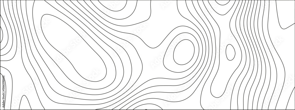 Aufkleber abstract topographic line art background. mountain topographic terrain map background with white sha