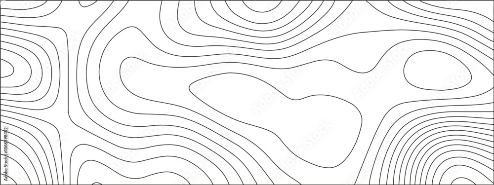 Aufkleber abstract topographic line art background. mountain topographic terrain map background with white sha