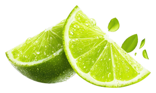 Enhance your culinary creations with fresh lime slices for vibrant flavors and refreshing drinks transparent background