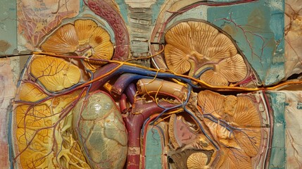 Renal Vein: This vital vein transports clean, purified blood from the kidneys back to the heart, designed with thinner walls for optimal blood flow.
