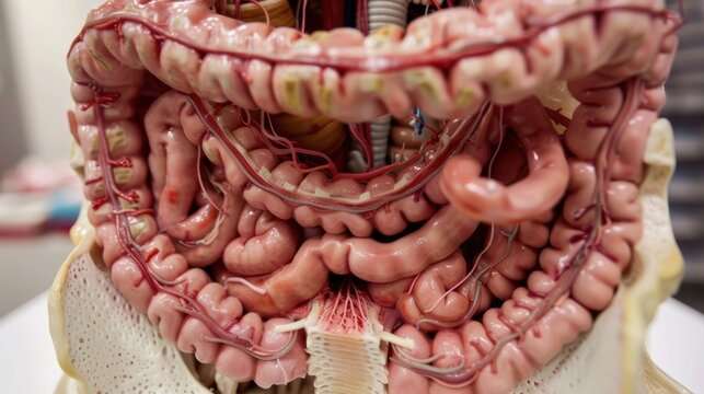 Mesenteric Arteries: Branching off into the intestines, the mesenteric arteries deliver oxygen-rich blood, playing a vital role in digestion and nutrient uptake.
