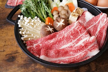 黒毛和牛　すき焼用　鍋