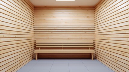 Fototapeta premium Modern Locker Room with Large Mirrors and Wooden Walls