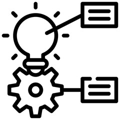 idea bulb business innovation plan simple line