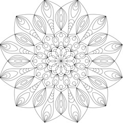 abstract floral design mandala