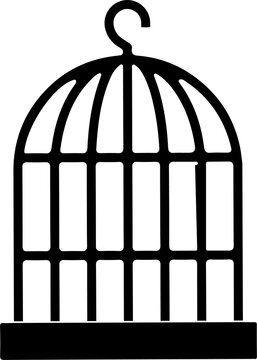 recommend clip art: Bird cage icon isolated on white background . Vector illustration