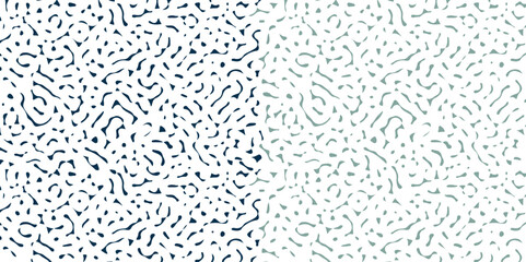 Monochrome Turing reaction background. Abstract diffusion pattern with chaotic shapes. Vector illustration.