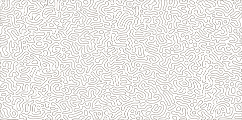 Monochrome Turing reaction background. Abstract diffusion pattern with chaotic shapes. Vector illustration.