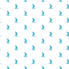 Windsurfing icon isolated seamless pattern on white background