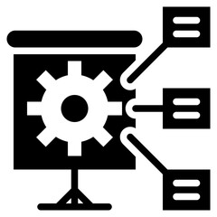 business plan innovation presentation work solid glyph