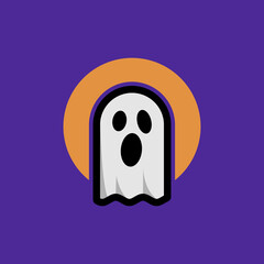 purple halloween gost.eps