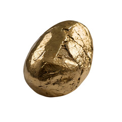 Naklejka premium A peace of gold Stone in isolated white background