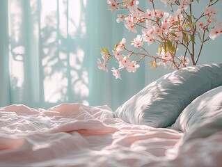 Bed isolated on cute background