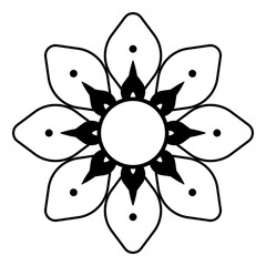 Obraz premium symbol flower silhouette