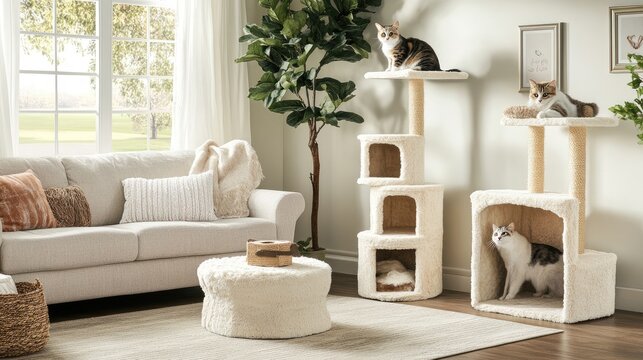 Cozy Cat Condo with Multiple Levels for Happy Felines