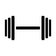 dumbbell gym icon on white background