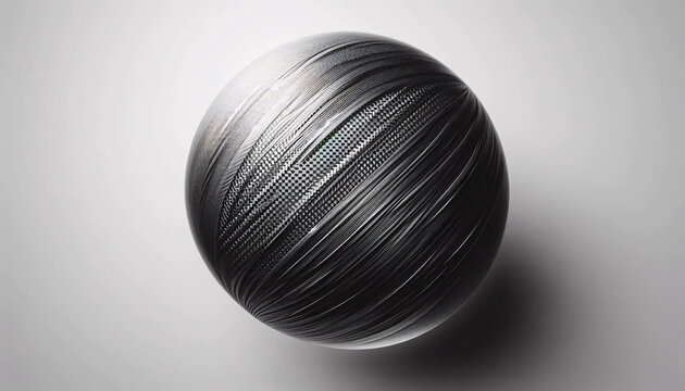 sphere of carbon. 3d rendered.