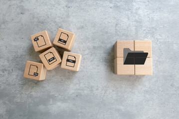 A Group of Icon Files (PNG, TIFF, JPEG, GIF, SVG) Separated by a Folder Icon - A Visual...