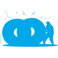 Happy birthday single vector icon