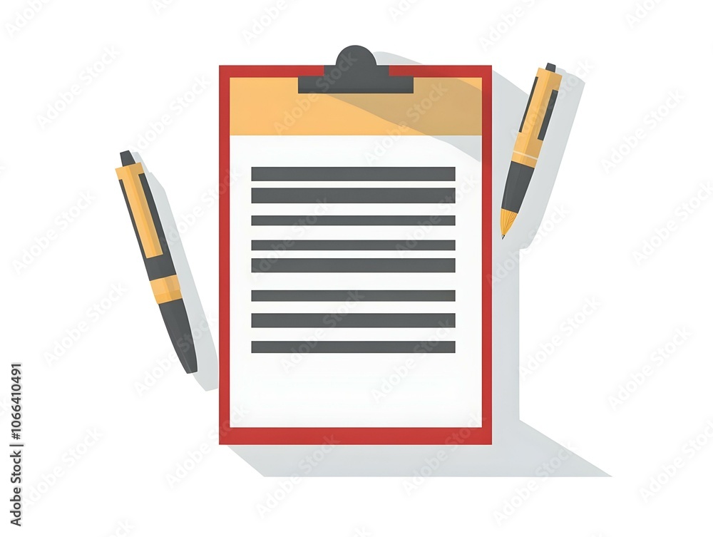Aufkleber flat plain background to do list pen copy space minimalist organization work from home soft shadows 