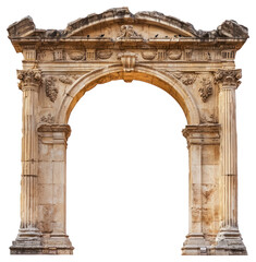 Obraz premium PNG Semicircular Roman arch architecture classical design.