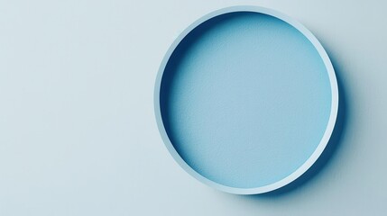 Blue circle cut-out on a medical pamphlet, awareness spreading through education, Watercolor style