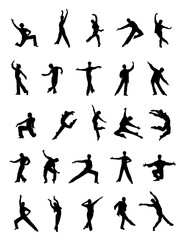 The dancing silhouette: A collection of images celebrating the artistry and athleticism of a male dancer.