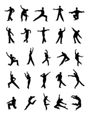 The dancing silhouette: A collection of images celebrating the artistry and athleticism of a male dancer.